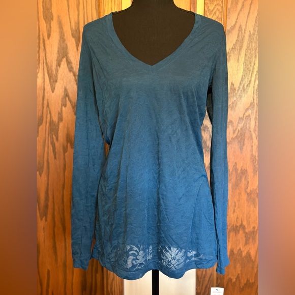 NWT Express Floral Burnout Long Sleeve Top - Picture 1 of 6